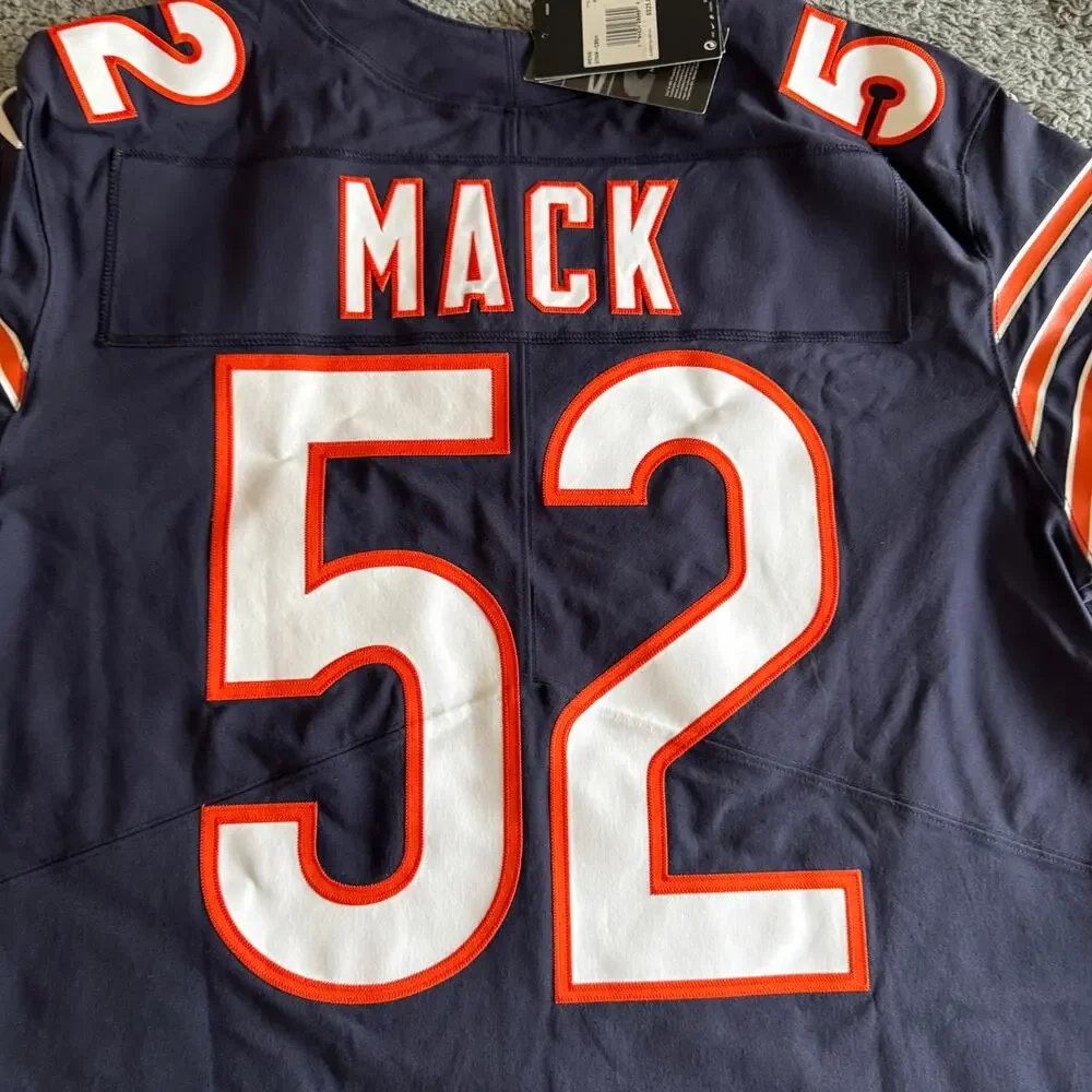 NWT Nike Khalil Mack NFL Chicago Bears Nike Vapor Elite Navy Jersey Men 40 M